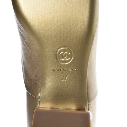 Chanel Goatskin CC Lace Up Oxfords 37 Dark Gold 7 of 10