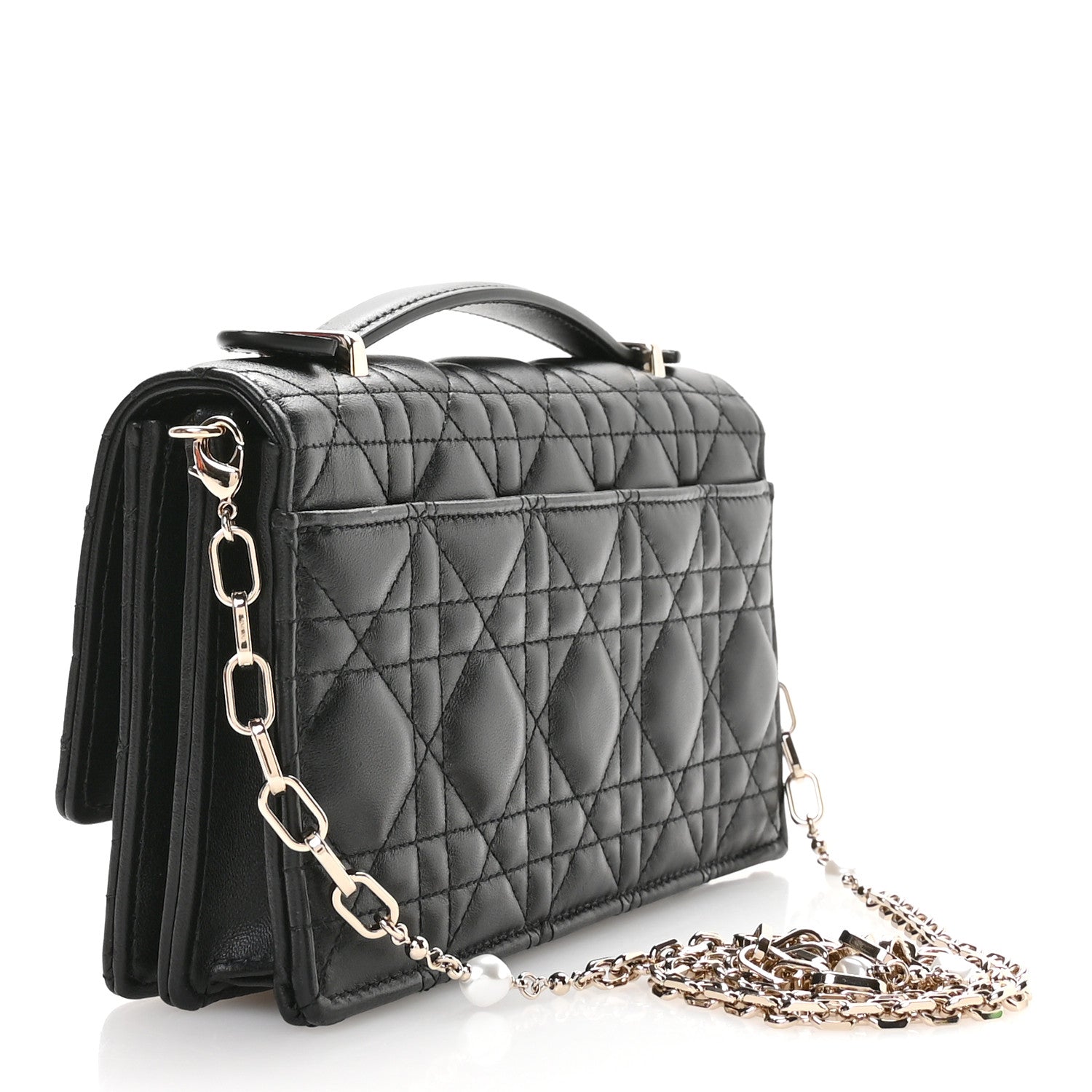 Christian Dior Lambskin Cannage Mini My Dior Bag Black 3 of 11