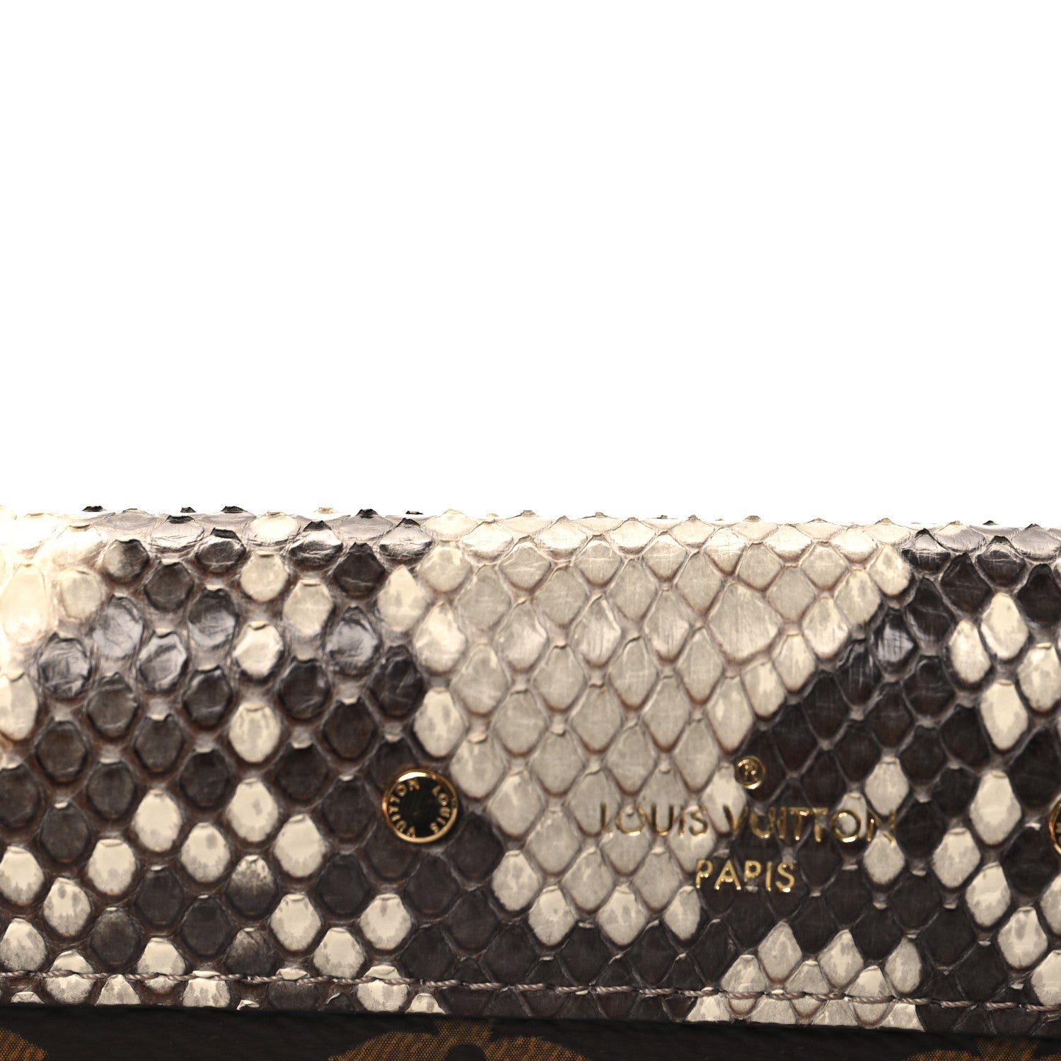 Louis Vuitton Snakeskin Monogram Pallas Wallet Black 7 of 8