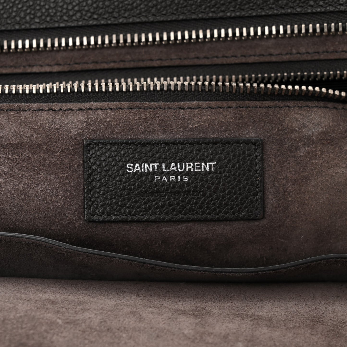 Grained Calfskin Medium Cabas Rive Gauche Coal