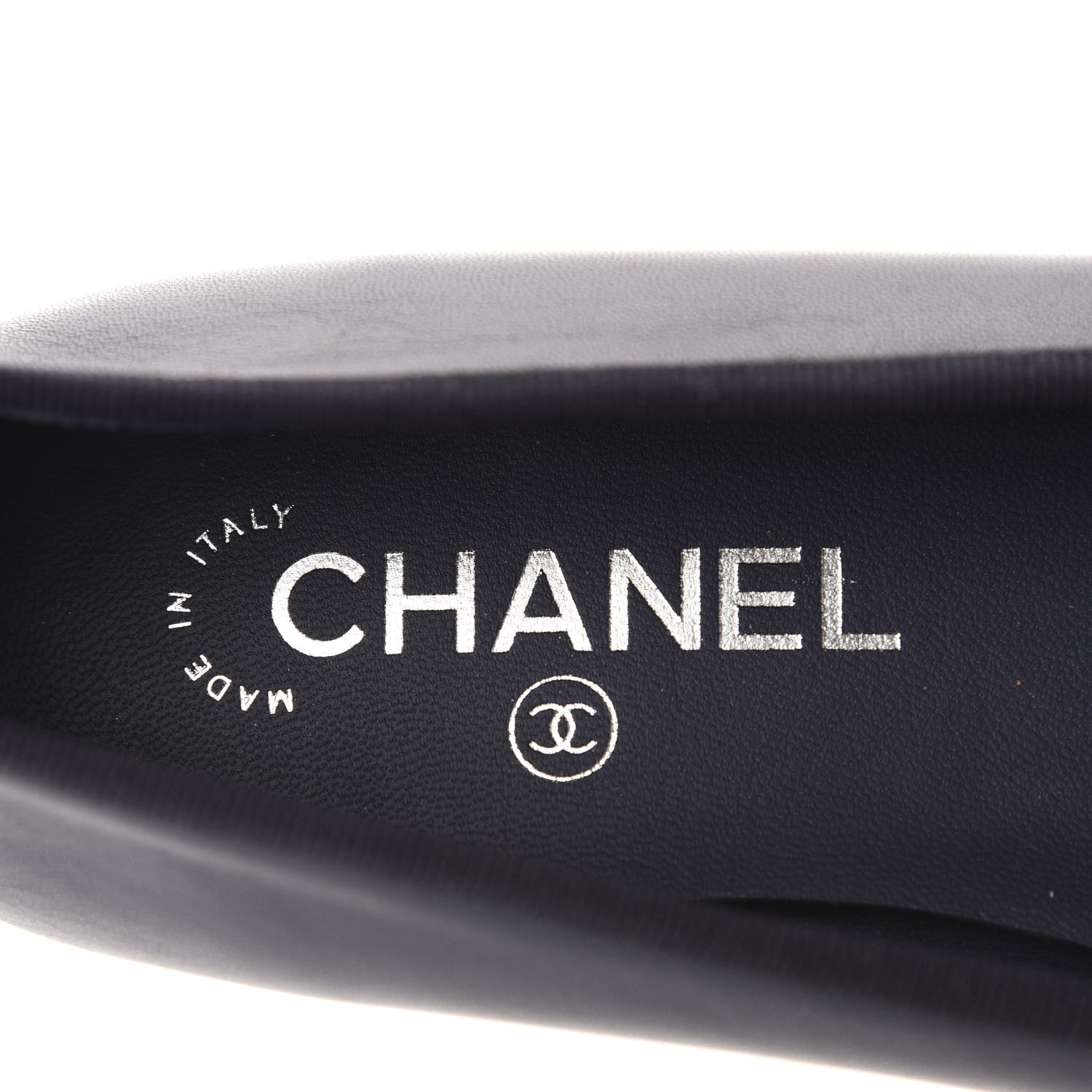 Chanel Lambskin CC Cap Toe Ballerina Flats 39 Navy 8 of 10
