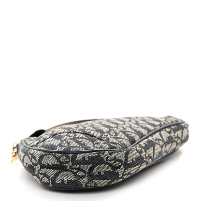 Christian Dior Monogram Mini Saddle Pochette Navy 4 of 11
