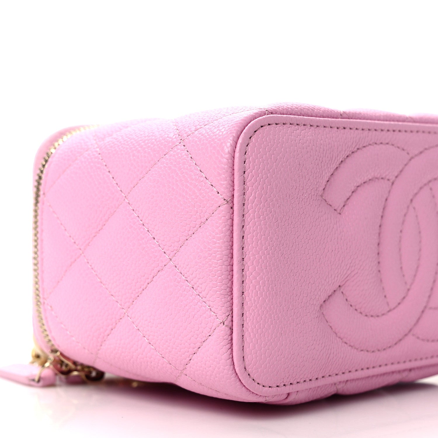 Chanel Caviar Quilted Sweetheart Vanity Case Pink 9 of 14
