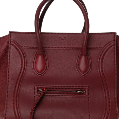 Celine Supple Calfskin Medium Phantom Luggage Burgundy 5 of 11