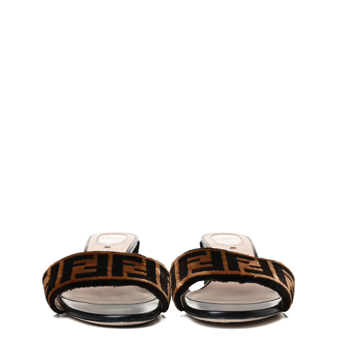 Velvet FF Slide Sandals 39 Tobacco
