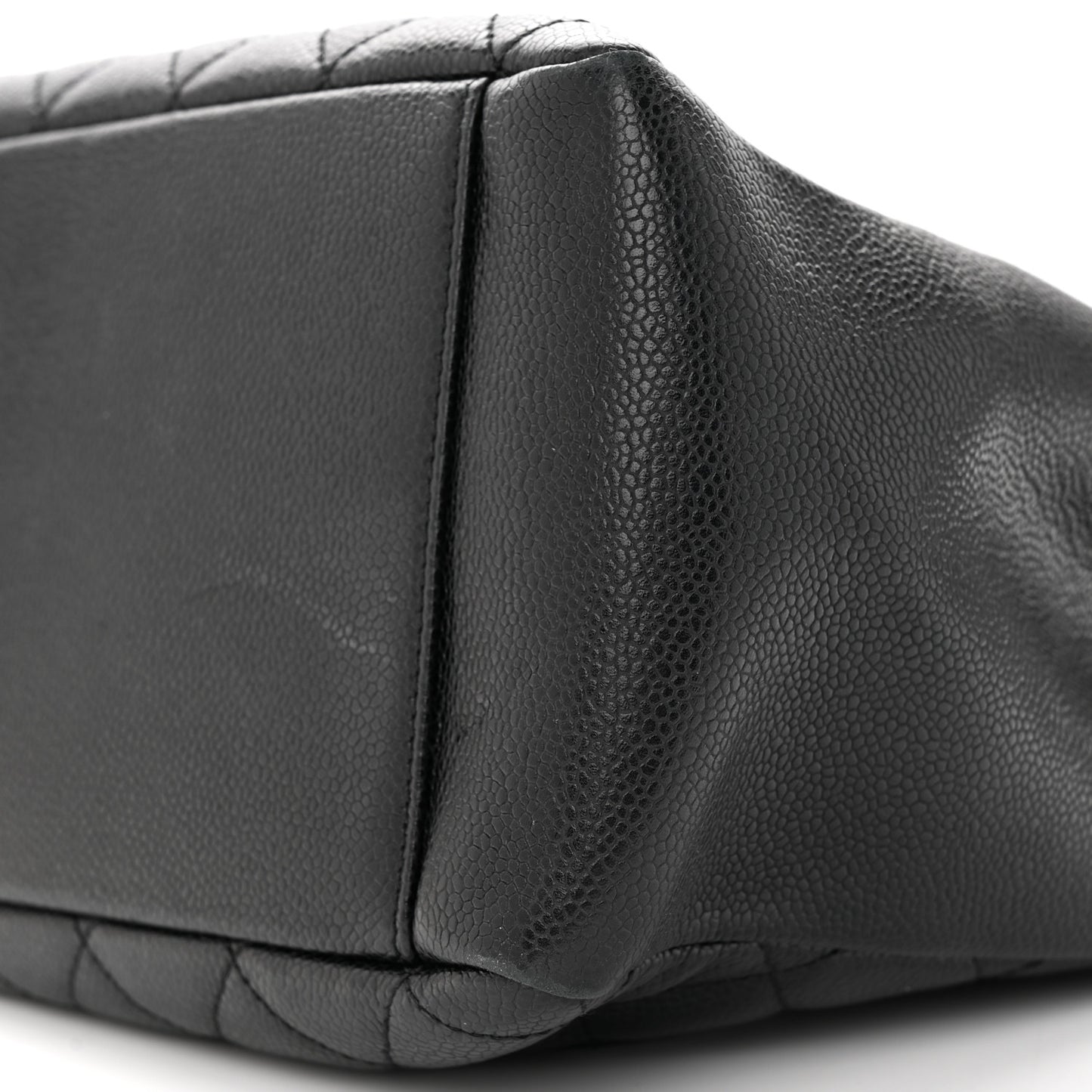 Caviar Quilted Grand Shopping Tote GST Black