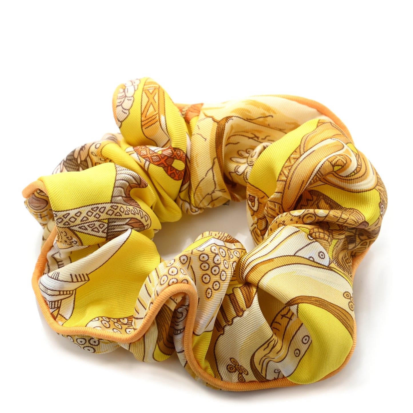Silk Patchwork Claudia Scrunchie Multicolore Jaune