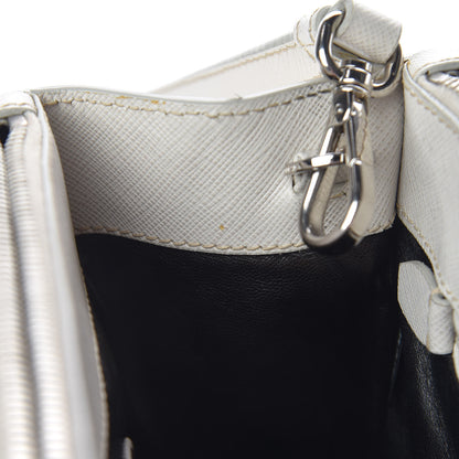 Prada Saffiano Small Galleria Double Zip Tote Talco Black 13 of 19
