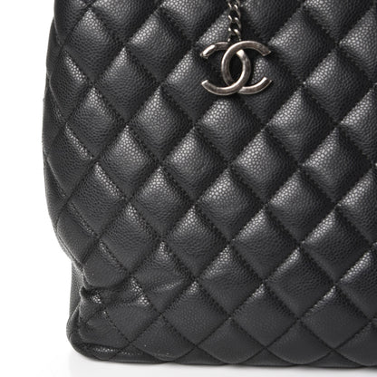 Chanel Caviar Quilted City Shopping Tote Black 9 of 10