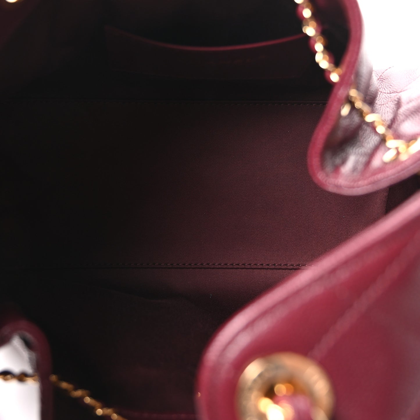 Caviar Quilted Small Chanel 25 Handbag Dark Burgundy