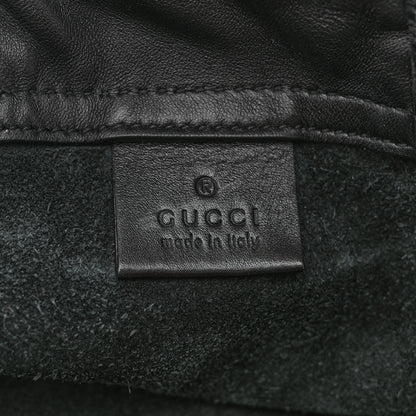 Gucci Calfskin Logo Drawstring Backpack Black 6 of 12