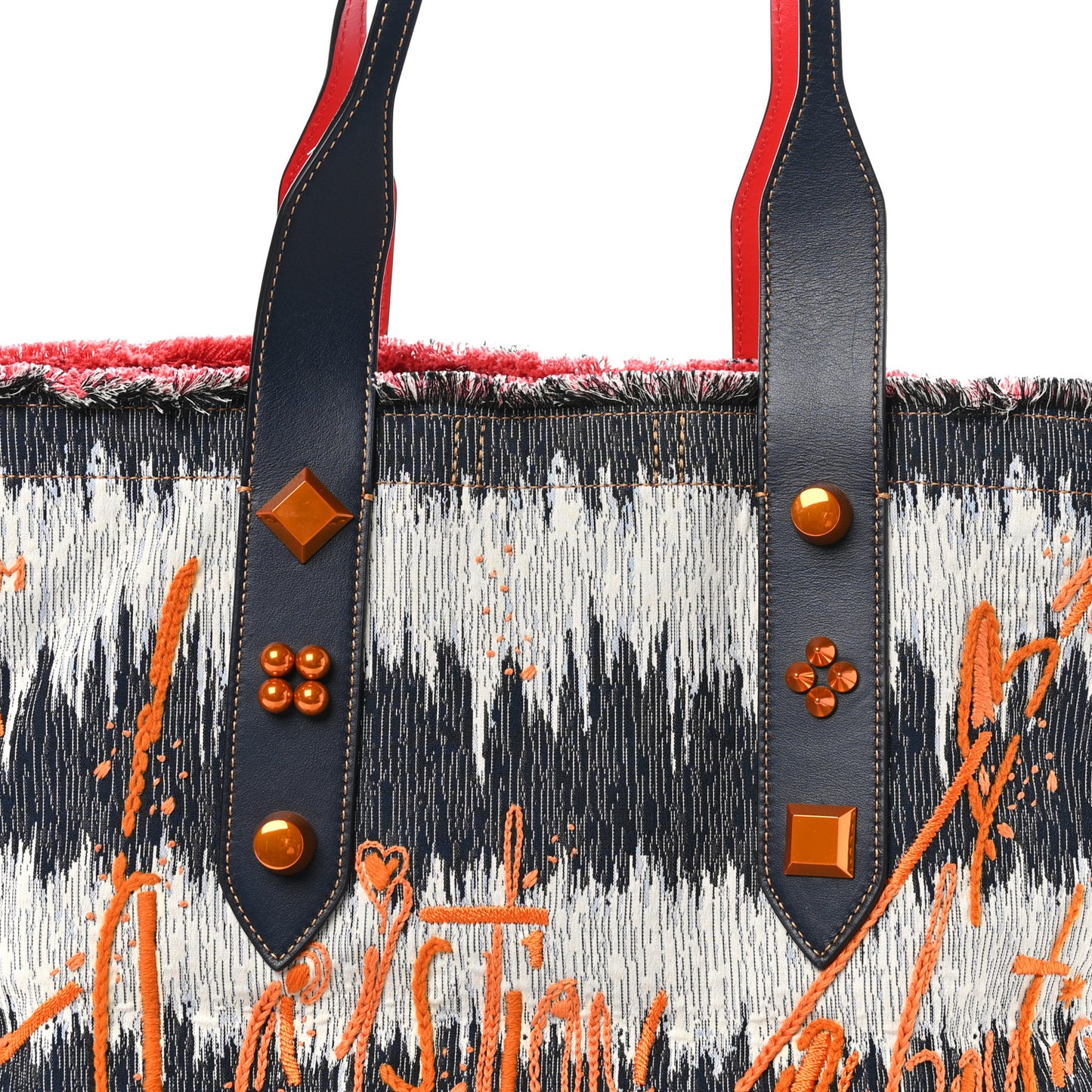 Denim Frangibus Printed Tote Dark Blue Multicolor