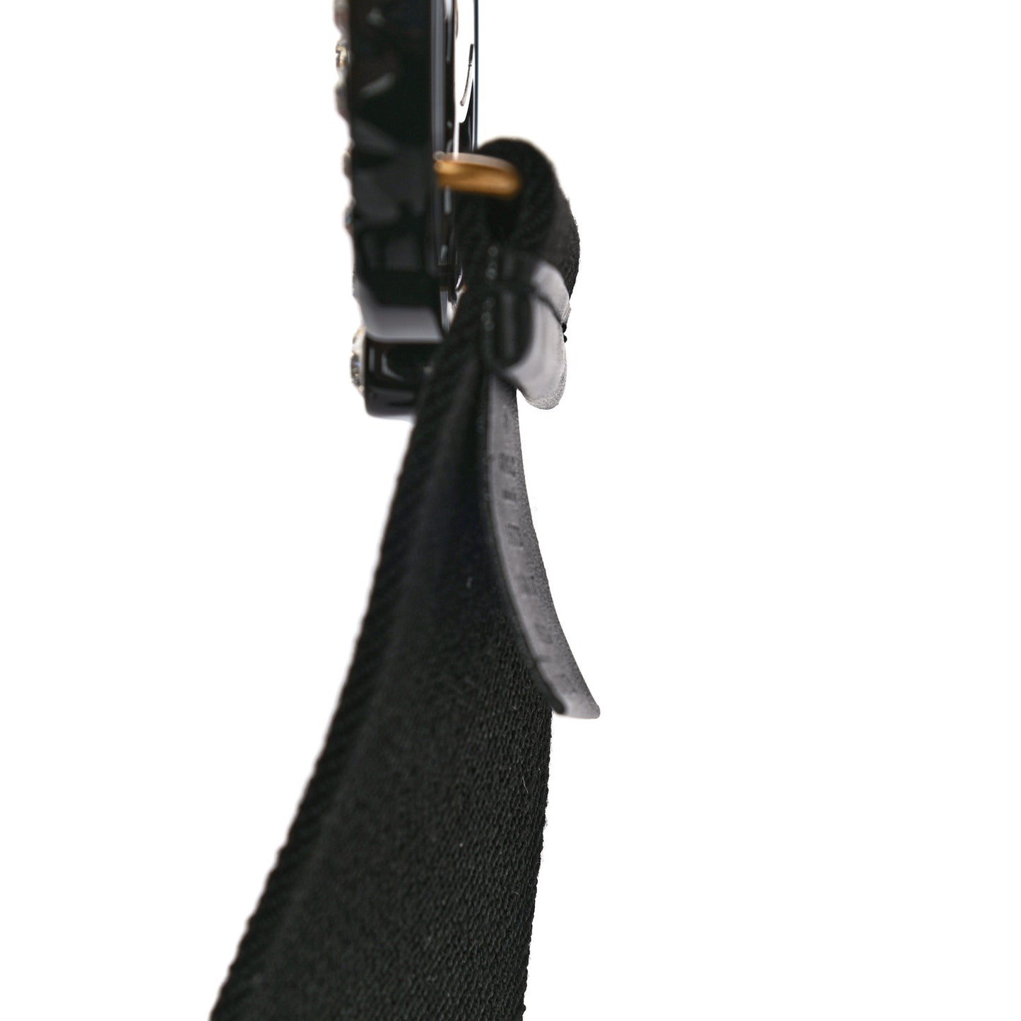 Elastic Crystal Embellished Plexiglass GG Marmont Belt 90 36 Black