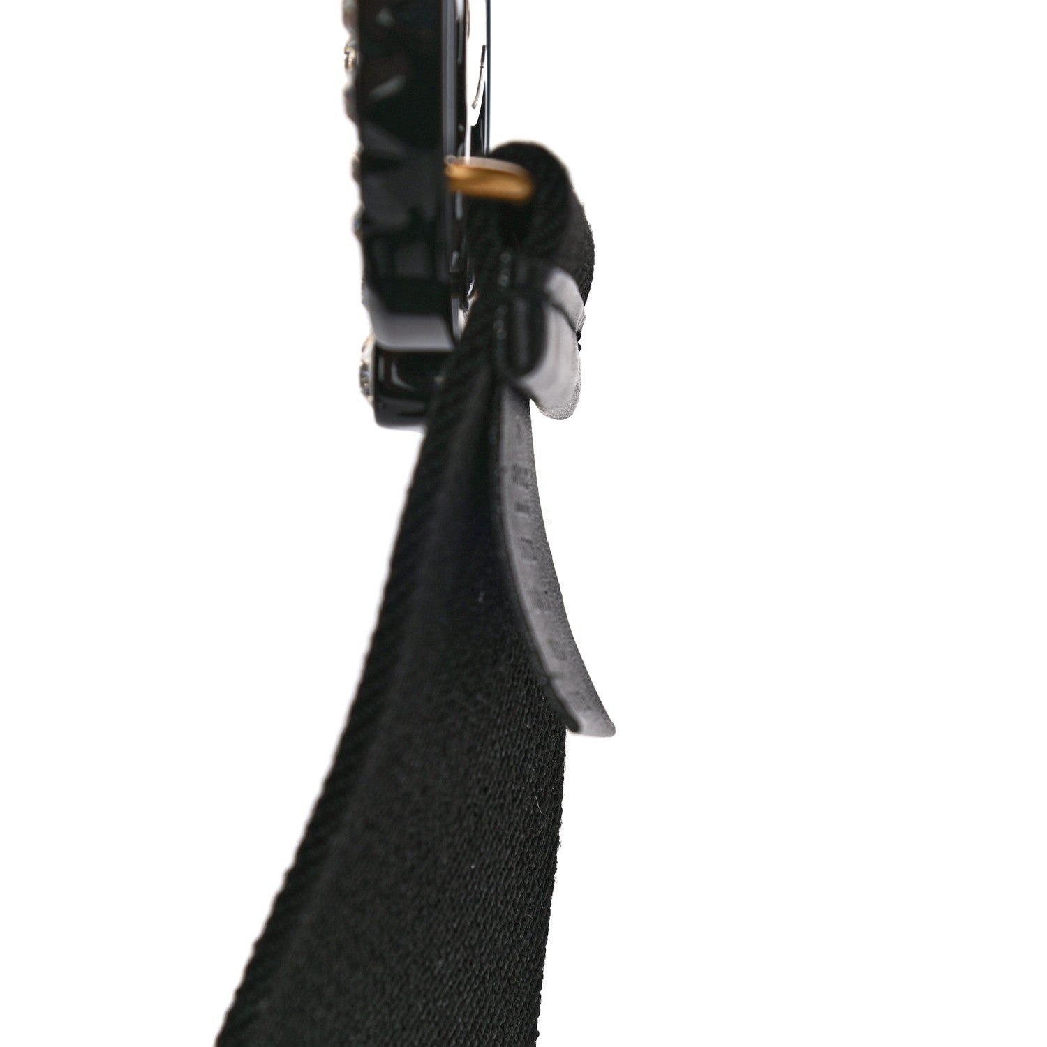 Gucci Elastic Crystal Embellished Plexiglass GG Marmont Belt 90 36 Black 5 of 6