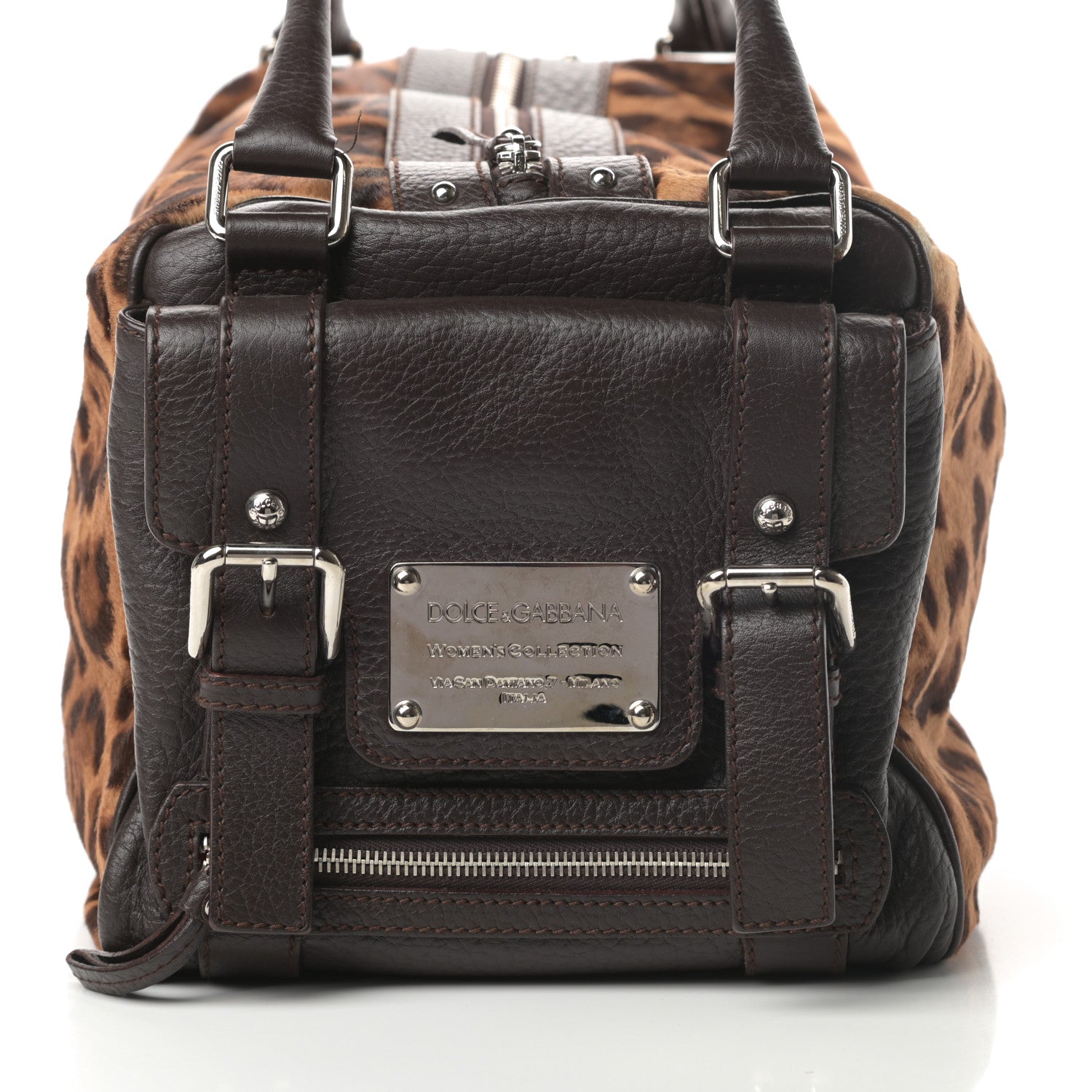 Dolce & Gabbana Calf Hair Leopard Print Miss Easy Way Satchel Naturale 8 of 15