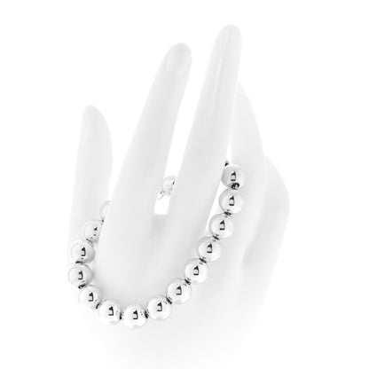 Tiffany Sterling Silver 10mm HardWear Ball Bracelet 2 of 6