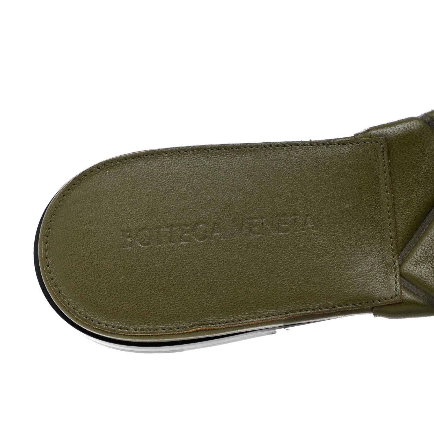 Bottega Veneta Nappa Quilted Rubber Lido Flat Sandals 39 Khaki 6 of 8