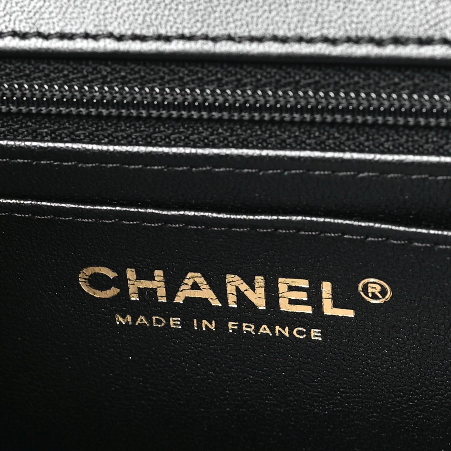 Lambskin Quilted Mini Top Handle Rectangular Flap Black