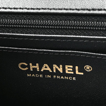 Chanel Lambskin Quilted Mini Top Handle Rectangular Flap Black 6 of 11