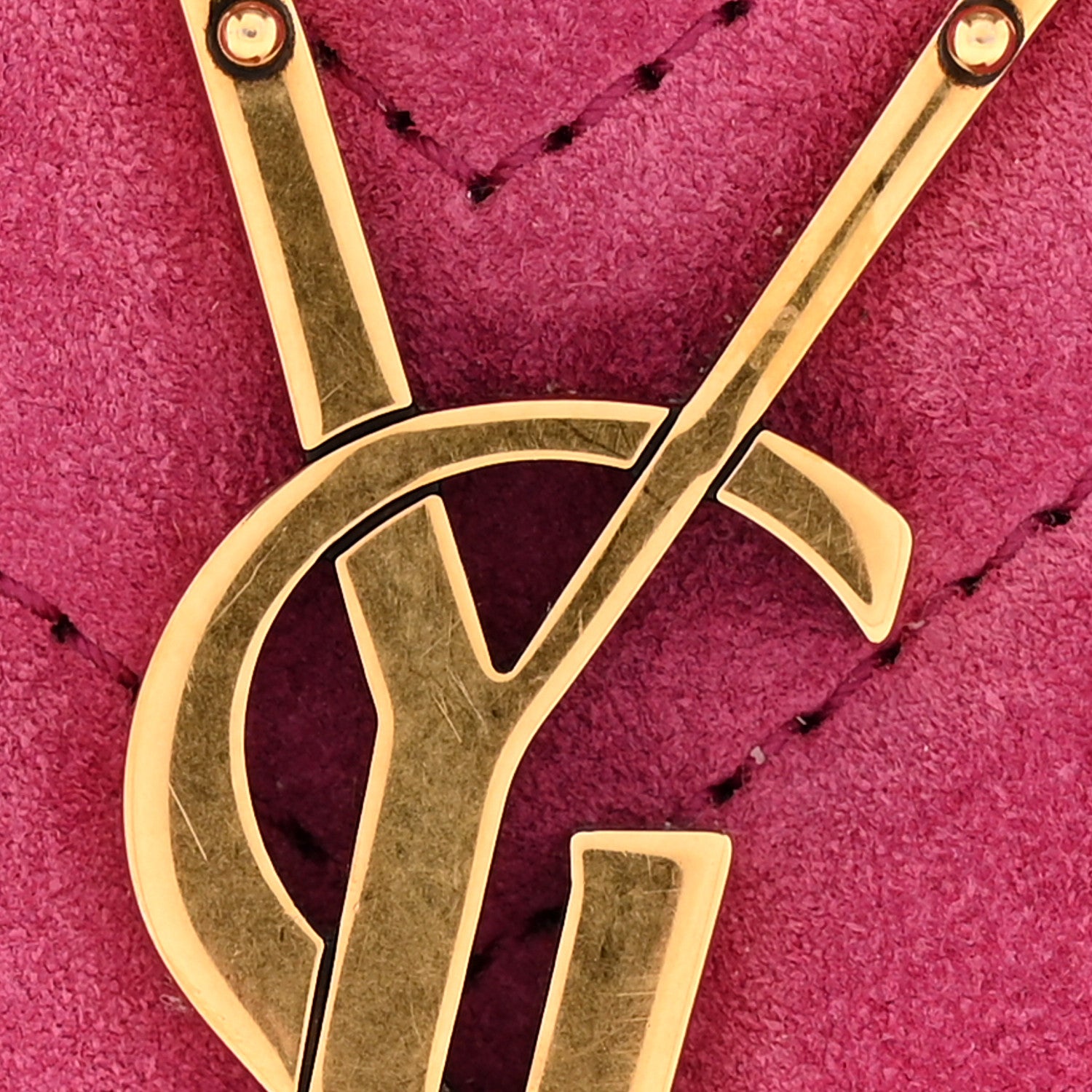 Saint Laurent Suede Matelasse Monogram Lou Camera Bag Rose 11 of 12