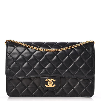 Chanel Lambskin Quilted Medium Single Flap Black 1 of 9