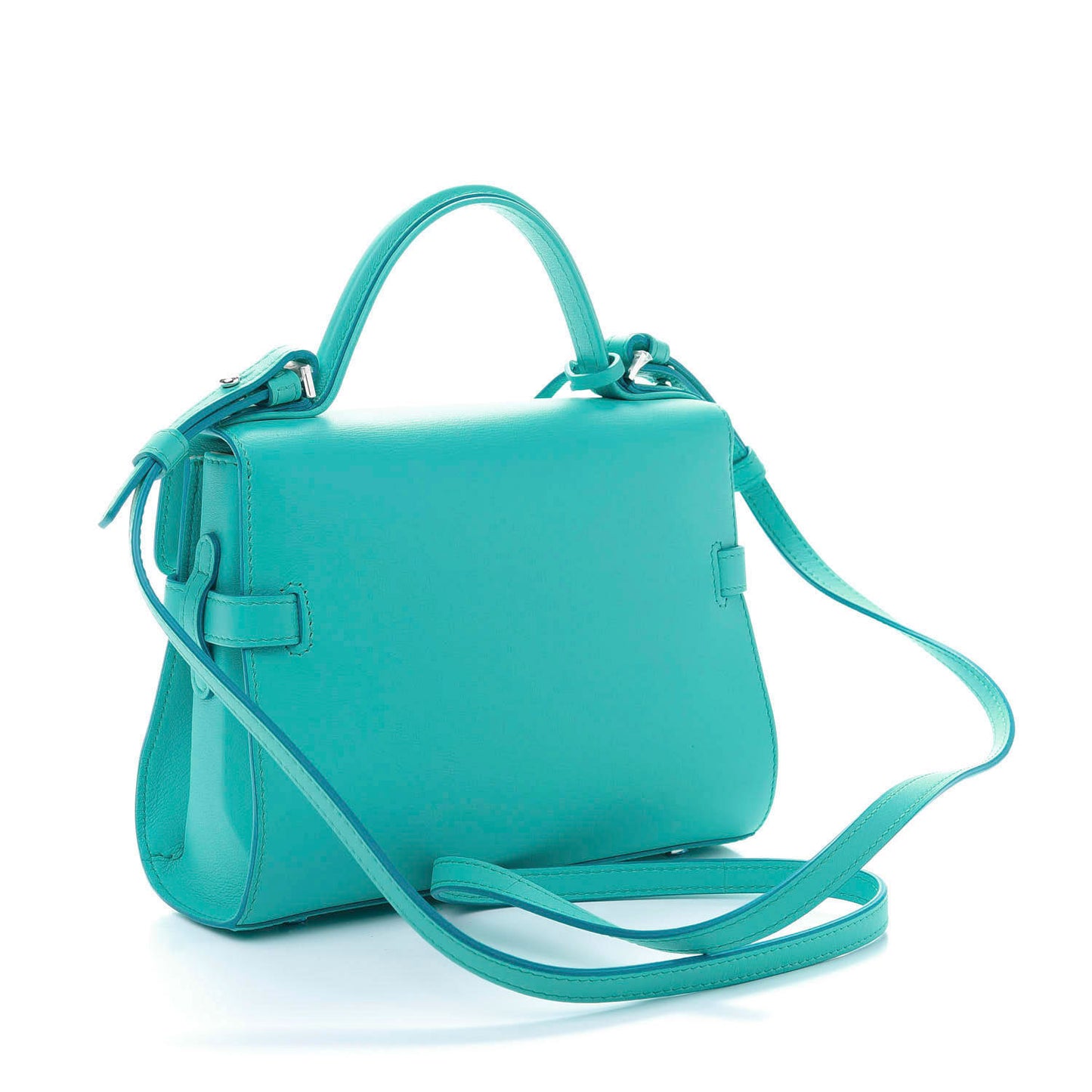 Smooth Calfskin Mini Tempete Satchel Turquoise