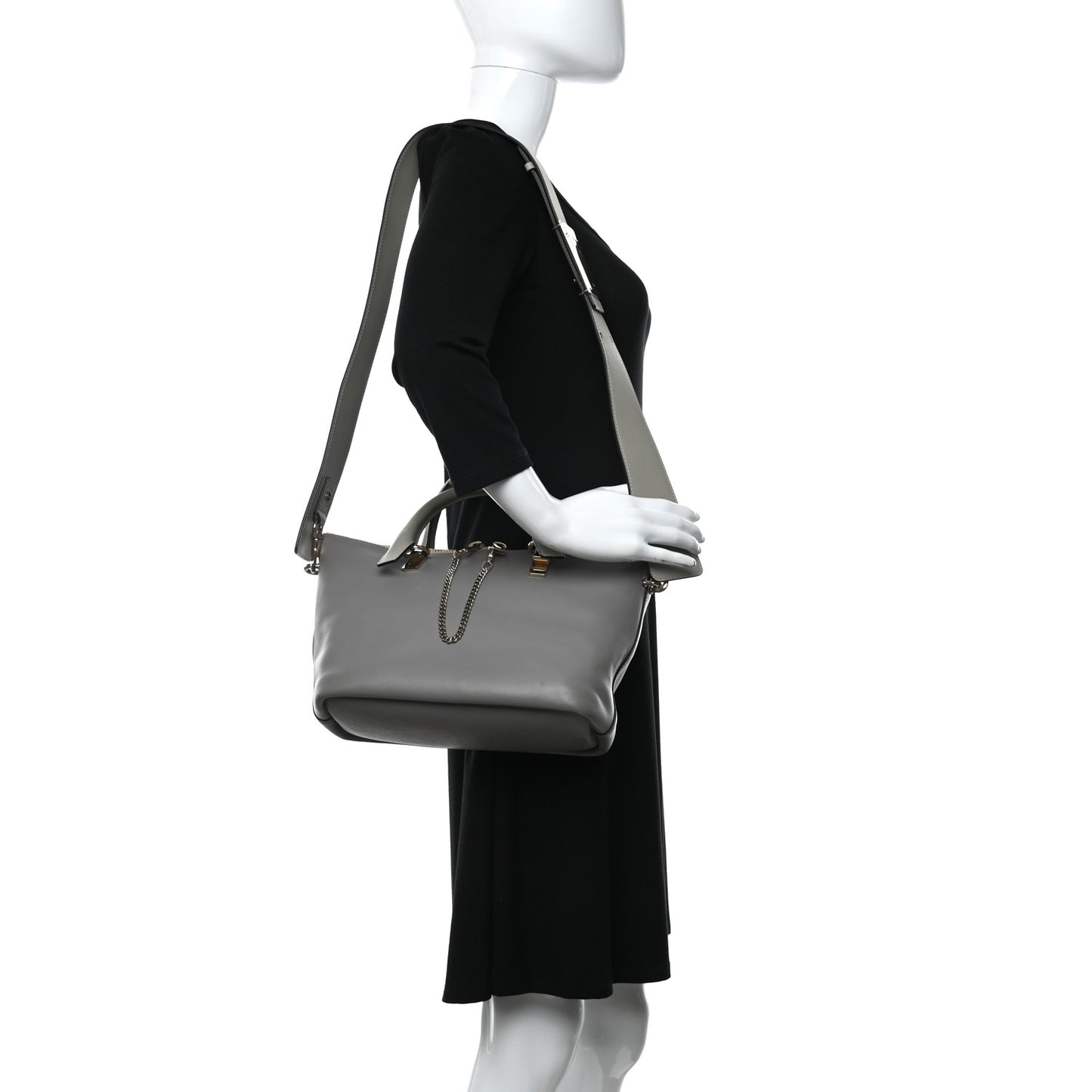 Smooth Calfskin Mini Baylee Tote Cashmere Grey
