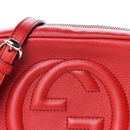 Gucci Pebbled Calfskin Small Soho Disco Bag Tabasco Red 9 of 10