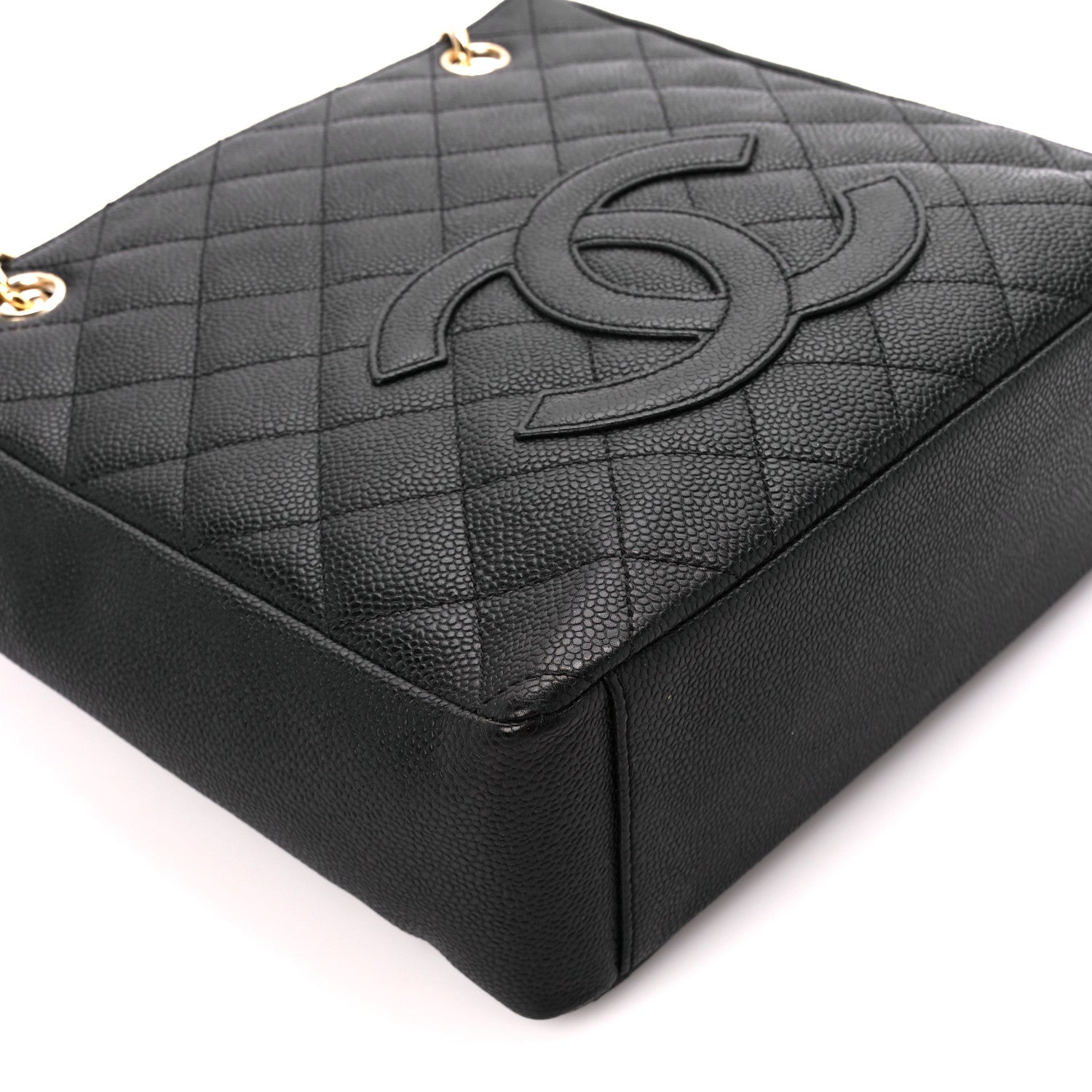 Chanel Caviar Quilted Petit Shopping Tote PST Black 9 of 12