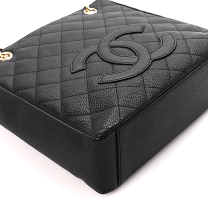 Chanel Caviar Quilted Petit Shopping Tote PST Black 9 of 12