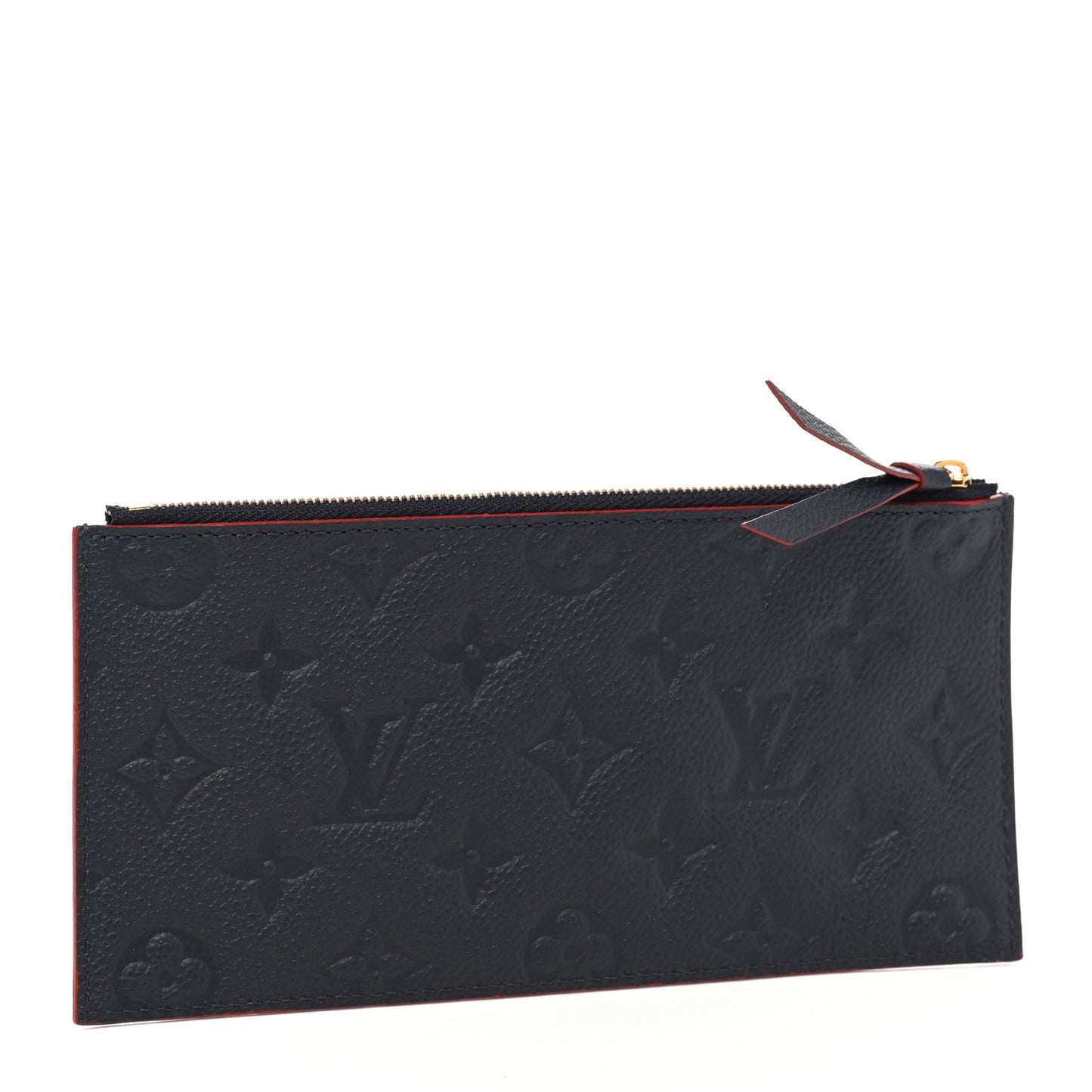 Empreinte Felicie Chain Wallet Zippered Insert Marine Rouge