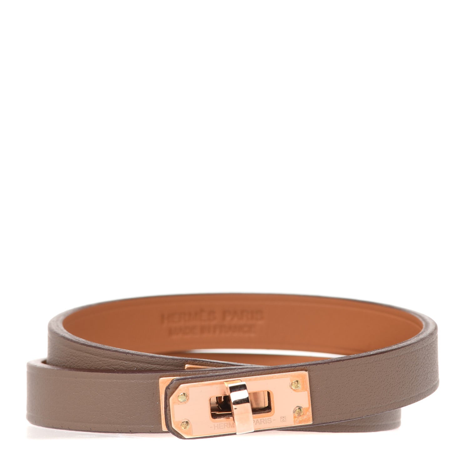 Hermes Swift Mini Kelly Double Tour Bracelet T3 Etoupe 1 of 8