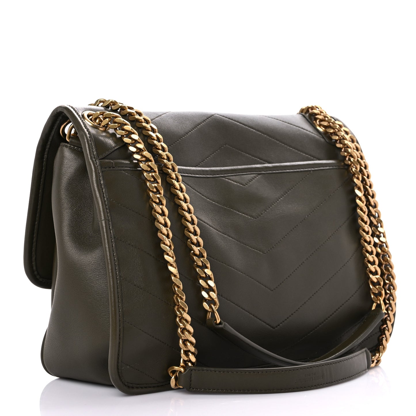 Lambskin Matelasse Monogram Medium Niki Chain Satchel Seaweed