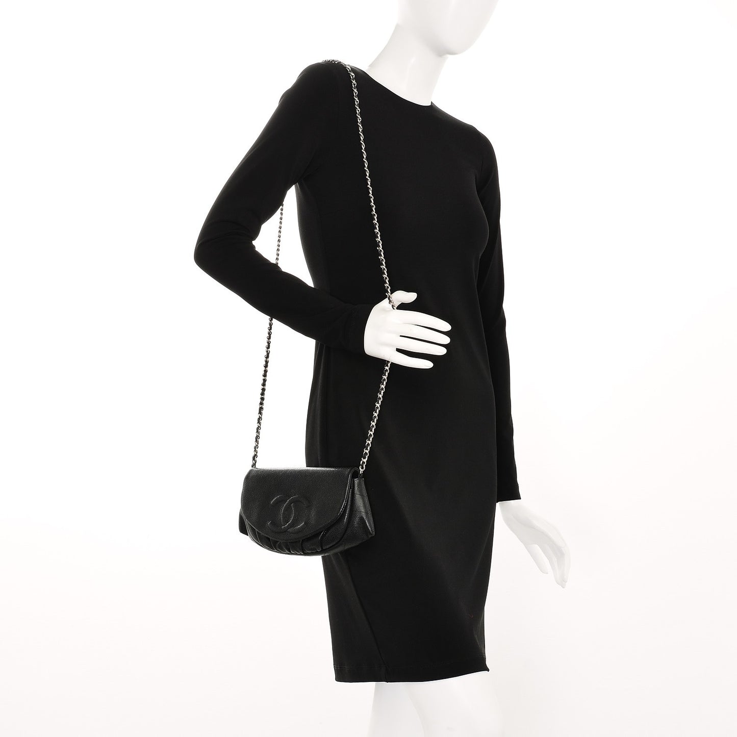 Caviar Half Moon Wallet On Chain WOC Black