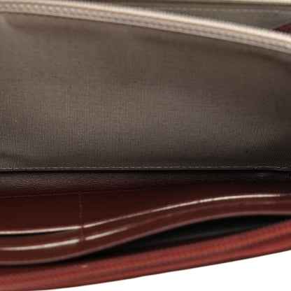 Chanel Lambskin Quilted Boy Zip Around Wallet Burgundy 5 of 9