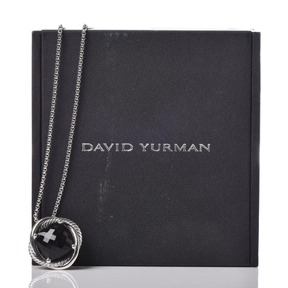 David Yurman Sterling Silver Black Onyx 14mm Infinity Pendant Necklace 6 of 6