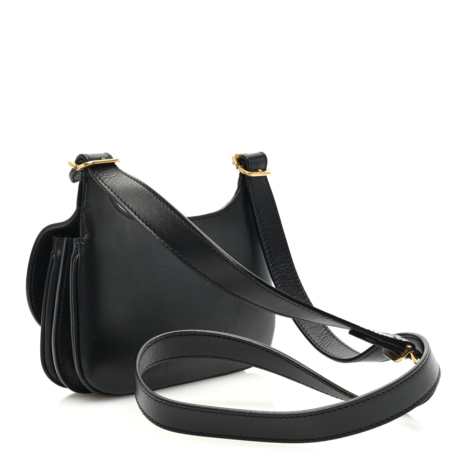 Saint Laurent Smooth Calfskin Small Charlie Shoulder Bag Black 3 of 9