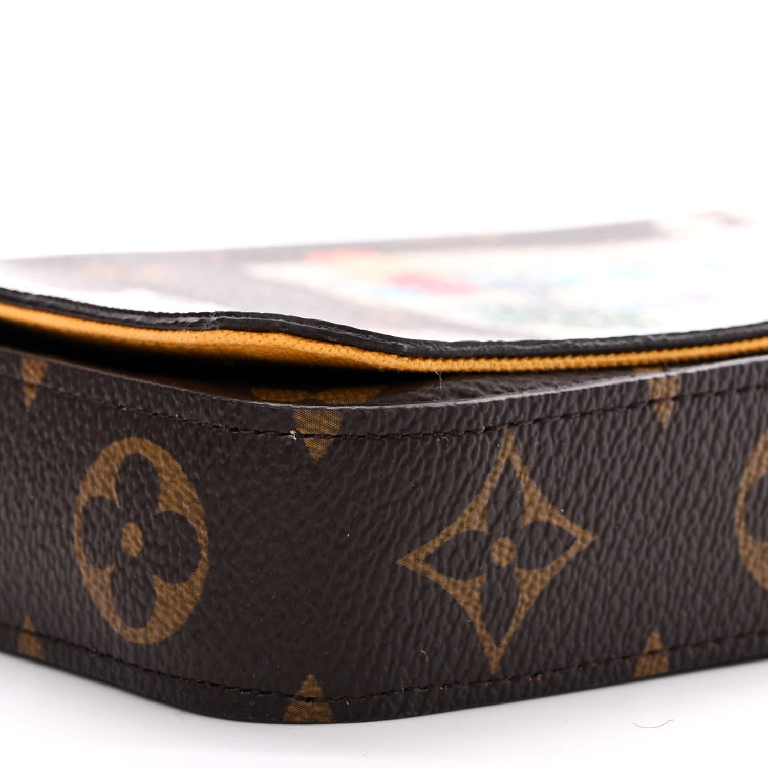 Louis Vuitton Monogram 2022 Christmas Animation New York Soho Pochette Felicie Chain Wallet Yellow 9 of 11