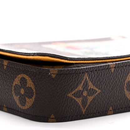 Louis Vuitton Monogram 2022 Christmas Animation New York Soho Pochette Felicie Chain Wallet Yellow 9 of 11