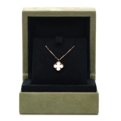 Van Cleef & Arpels 18K Yellow Gold Mother of Pearl Sweet Alhambra Pendant Necklace 5 of 5