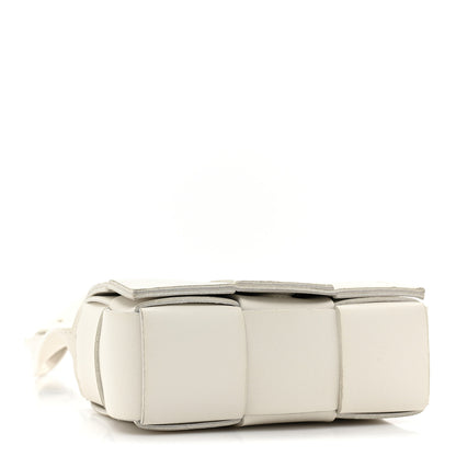Bottega Veneta Lambskin Maxi Intrecciato Extra Mini Cassette Crossbody Bag White 4 of 12