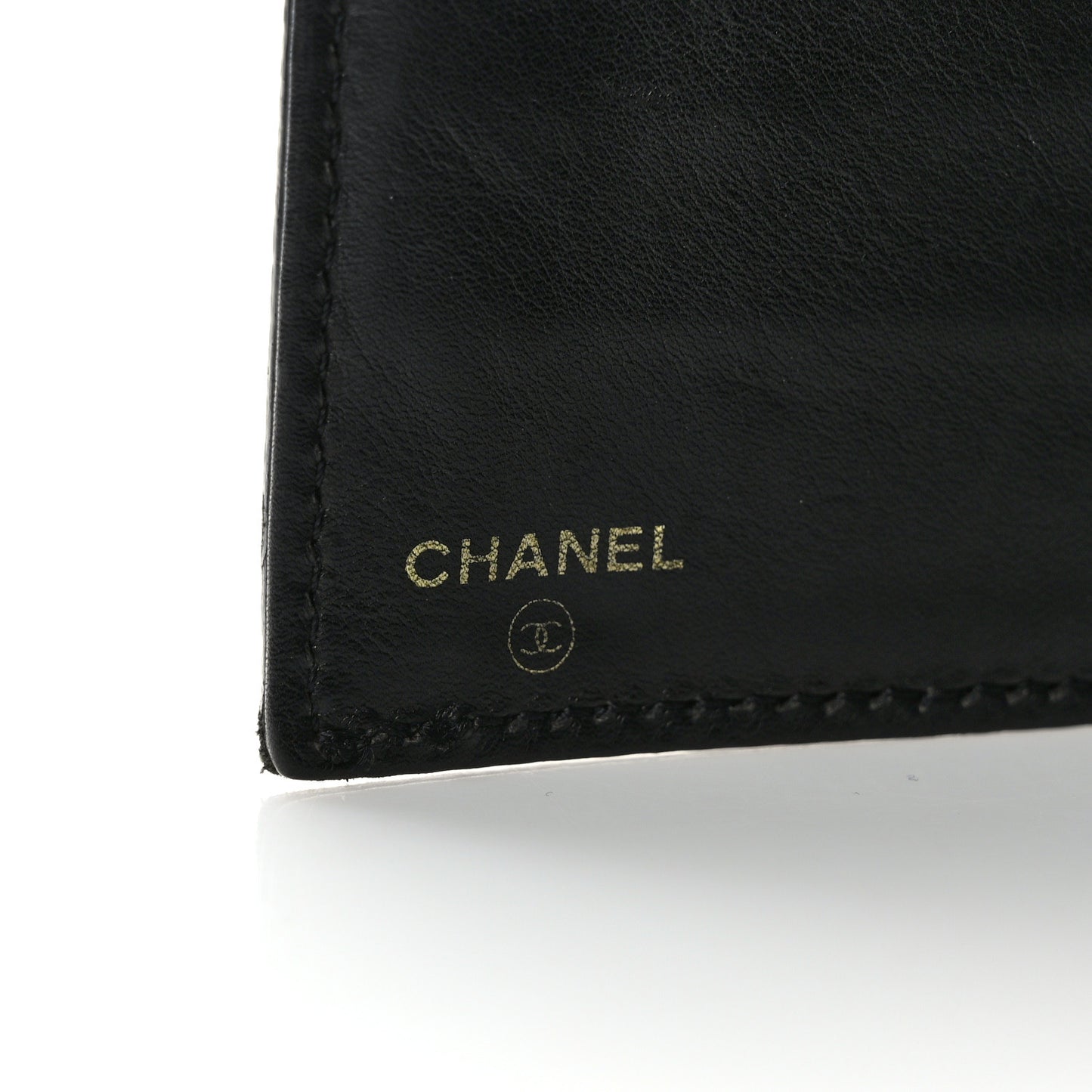 Grained Calfskin CC Flap Wallet Black