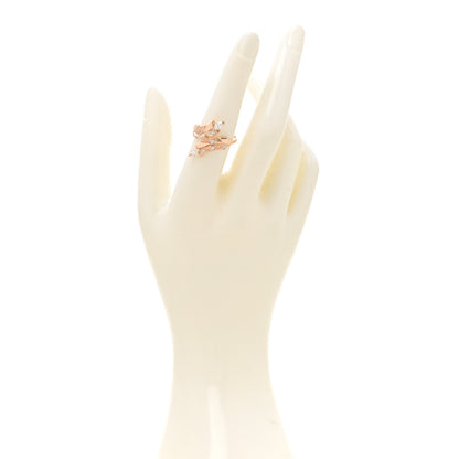 Tiffany 18K Rose Gold Diamond Victoria Vine Bypass Ring 54 7 2 of 6