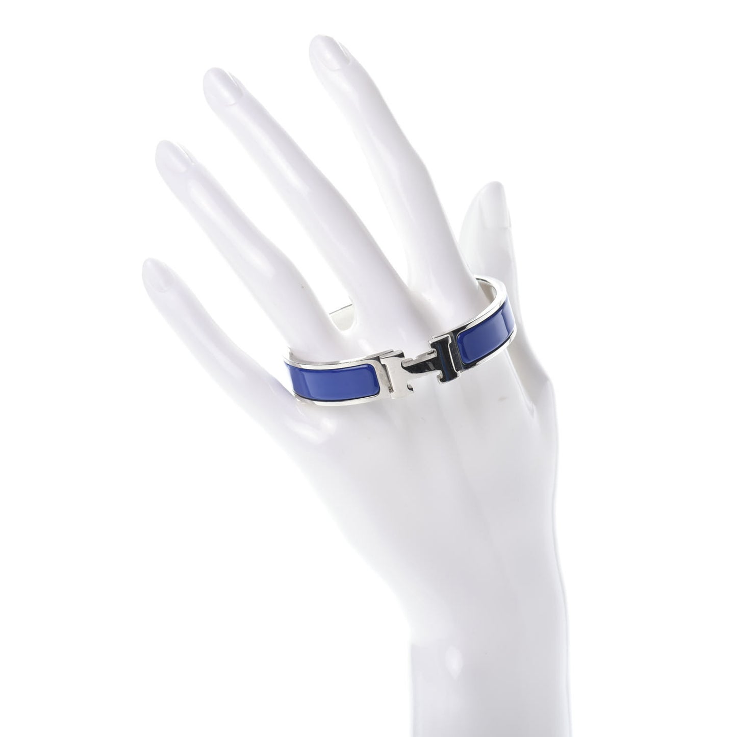 Narrow Enamel Clic Clac H Bracelet PM Blue Electrique