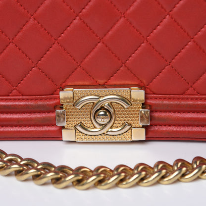 Chanel Lambskin Quilted New Medium Boy Flap Red 8 of 23