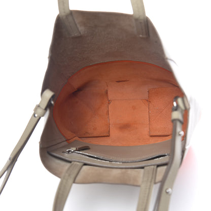 Celine Grained Calfskin Small Vertical Bi-Cabas Fluo Orange Taupe 5 of 23