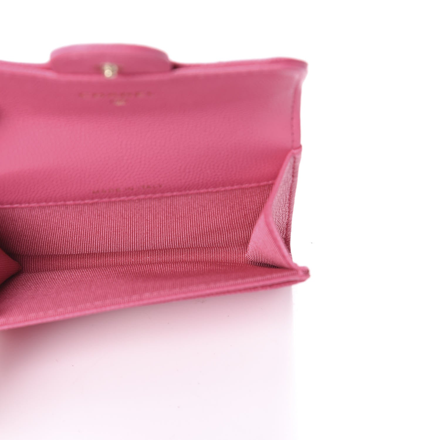 Chanel Caviar Quilted Flap Card Holder Wallet Pink 5 of 10