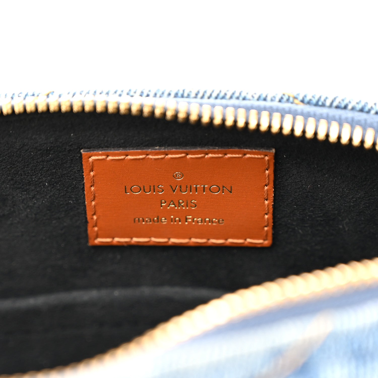 Louis Vuitton Denim Calfskin Reverse Monogram Malletage Alma BB Blue 6 of 10