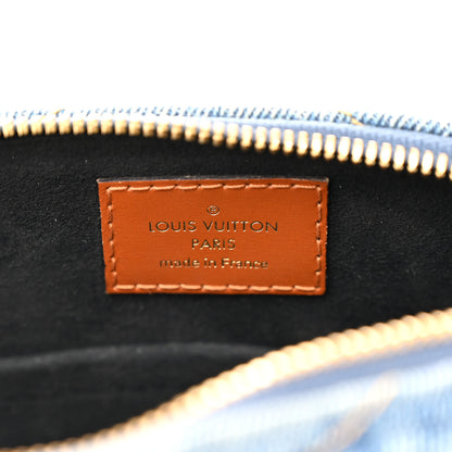 Louis Vuitton Denim Calfskin Reverse Monogram Malletage Alma BB Blue 6 of 10