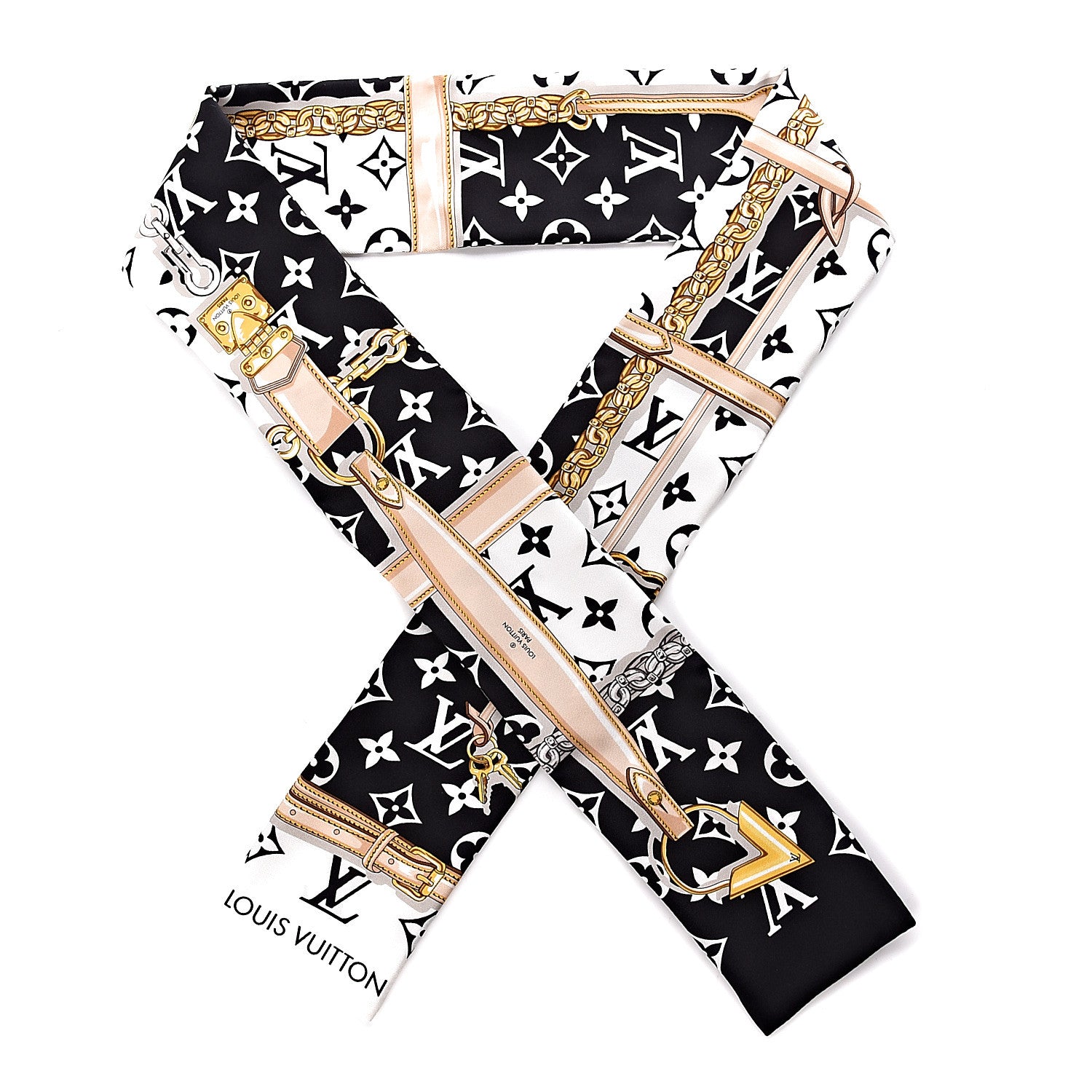 Louis Vuitton Silk Monogram Confidential Bandeau Black 1 of 5